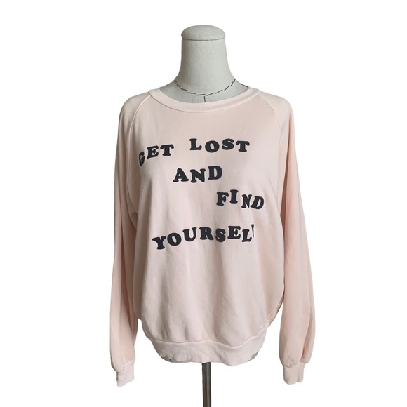 NWT Wildfox Get Lost And Find Yourself Sweatshirt L - Picture 2 of 12
